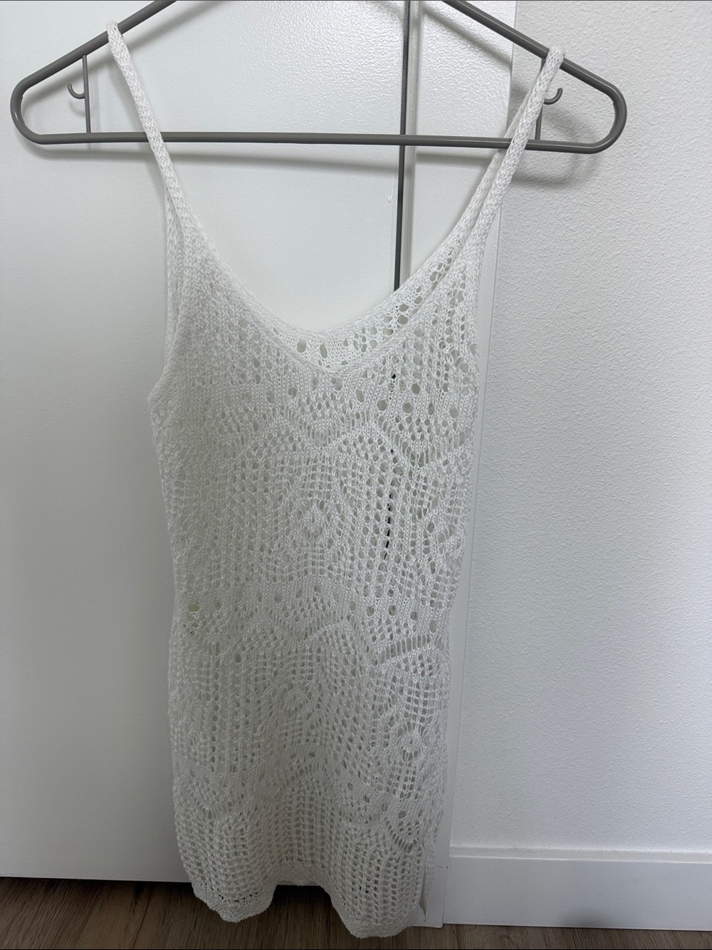 White Crochet Beach Cover Up